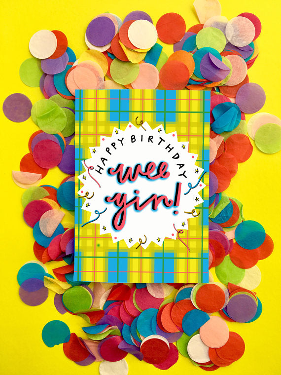 'Happy Birthday Wee Yin!' Greetings Card