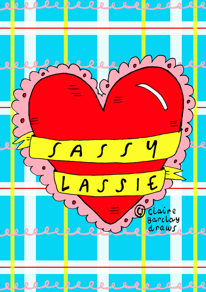 Sassy Lassie Heart Tote Bag