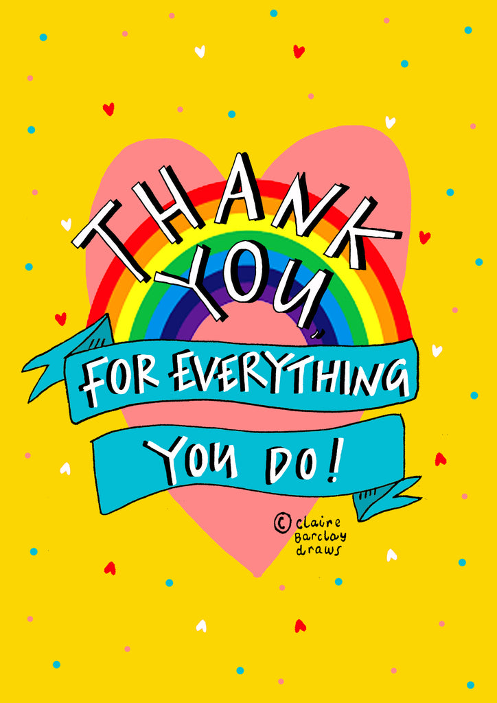 THANK YOU for everything you do! Greetings Card