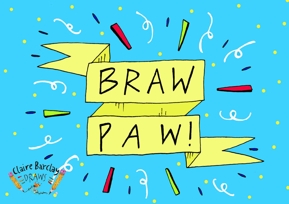 BRAW PAW Greetings Card