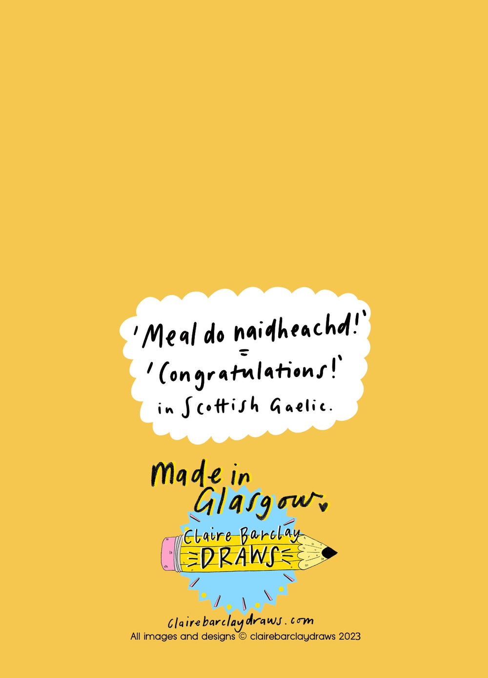 Meal do Naidheachd! (Congratulations! in Gaelic) Greetings Card