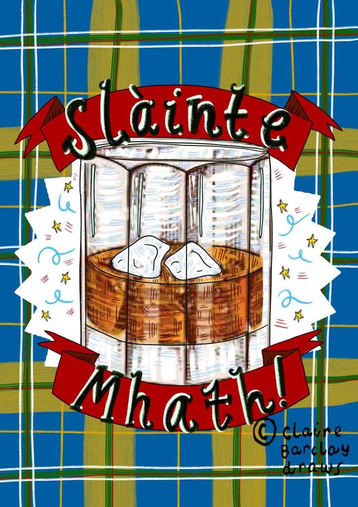 Slainte Mhath! (Cheers! in Gaelic) Greetings Card