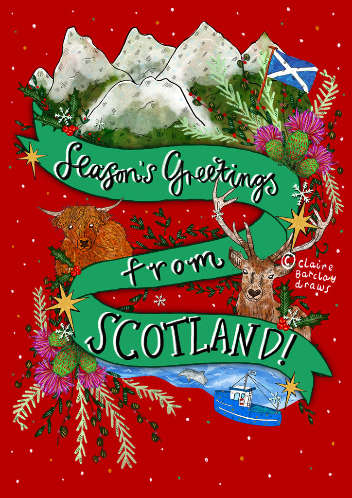 Season’s Greetings From Scotland! Christmas Card