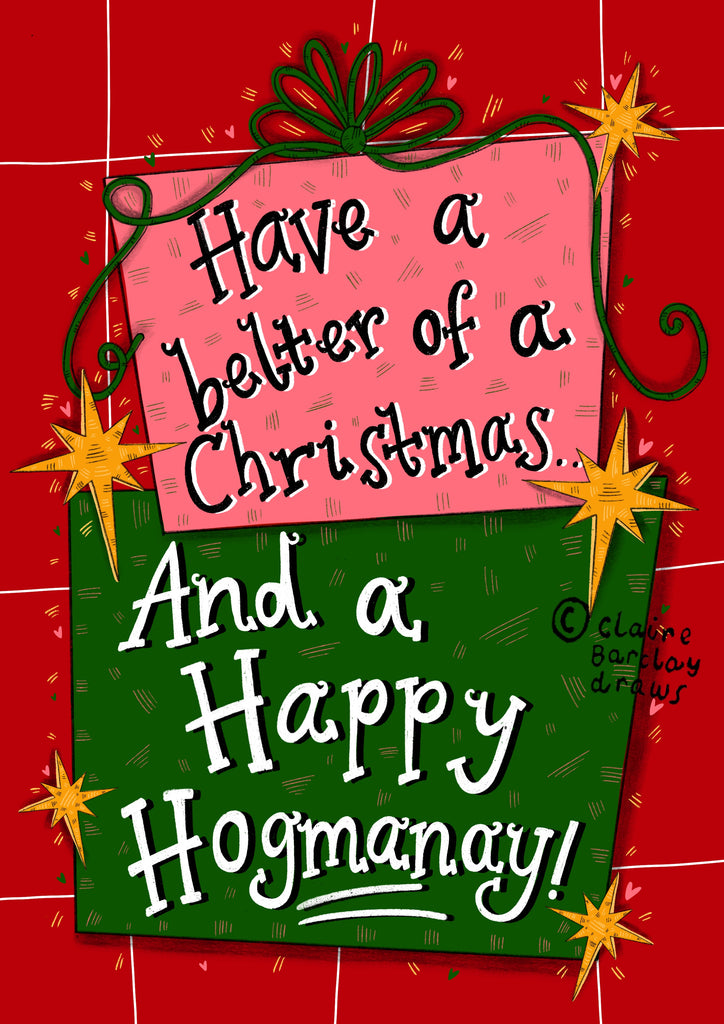 Have a Belter of a Christmas and a Happy Hogmanay! Xmas Card