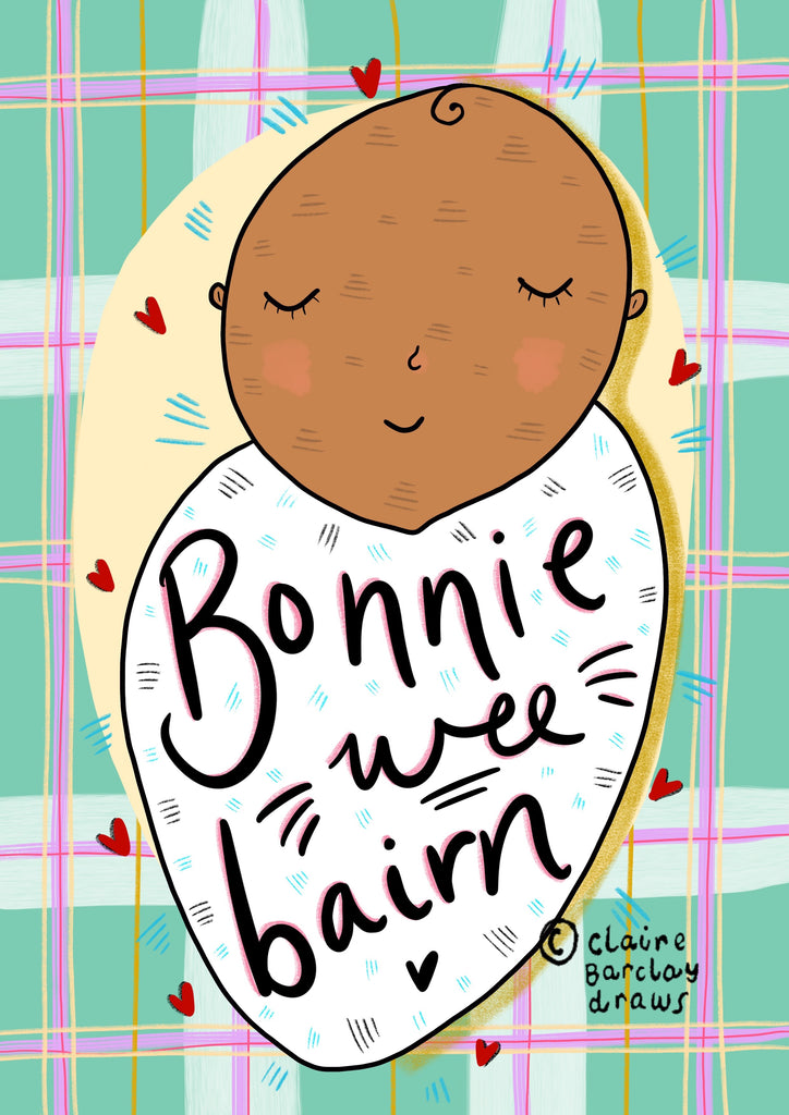‘Bonnie Wee Bairn!' Greetings Card