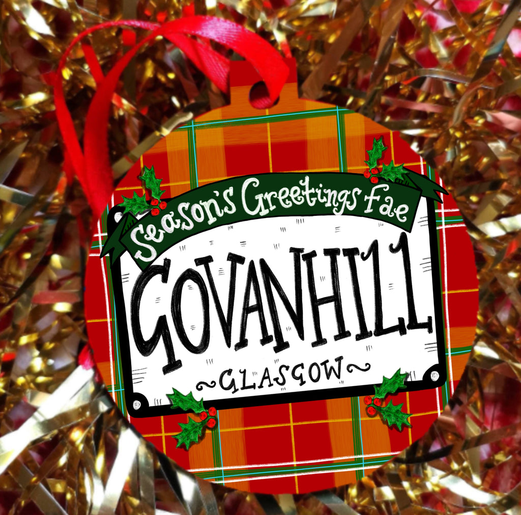 Seasons Greetings fae Govanhill! Christmas Tree Decoration