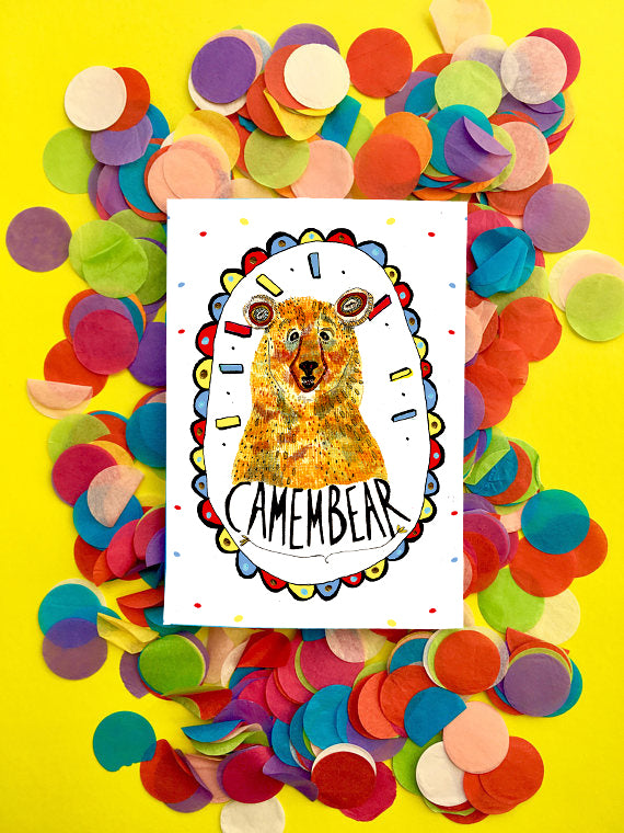 CAMEMBEAR Cheesy Greetings Card