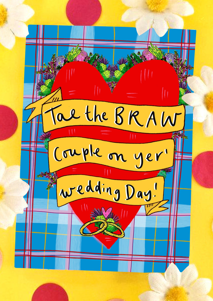 Tae the BRAW couple, on yer’ Wedding Day! Greetings Card