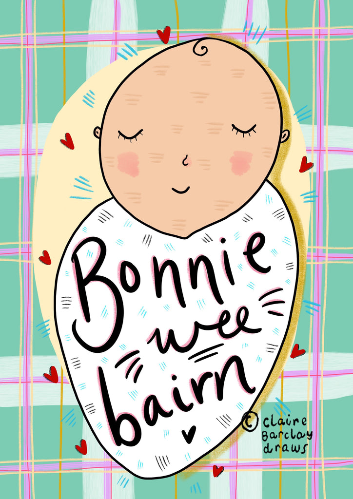 ‘Bonnie Wee Bairn!' Greetings Card
