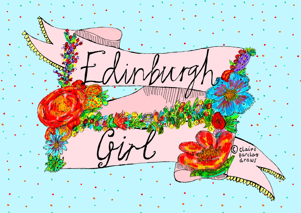 Edinburgh Girl Art Print