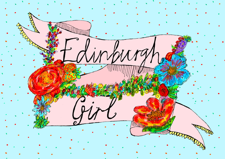 EDINBURGH GIRL Greetings Card