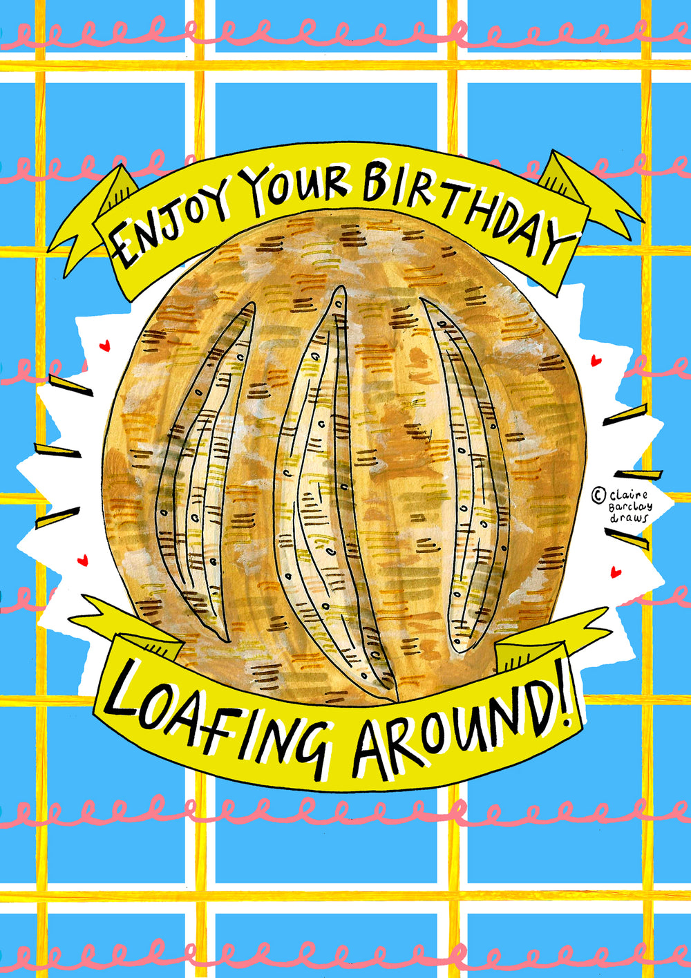 Enjoy Your Birthday LOAFING AROUND! Greetings Card