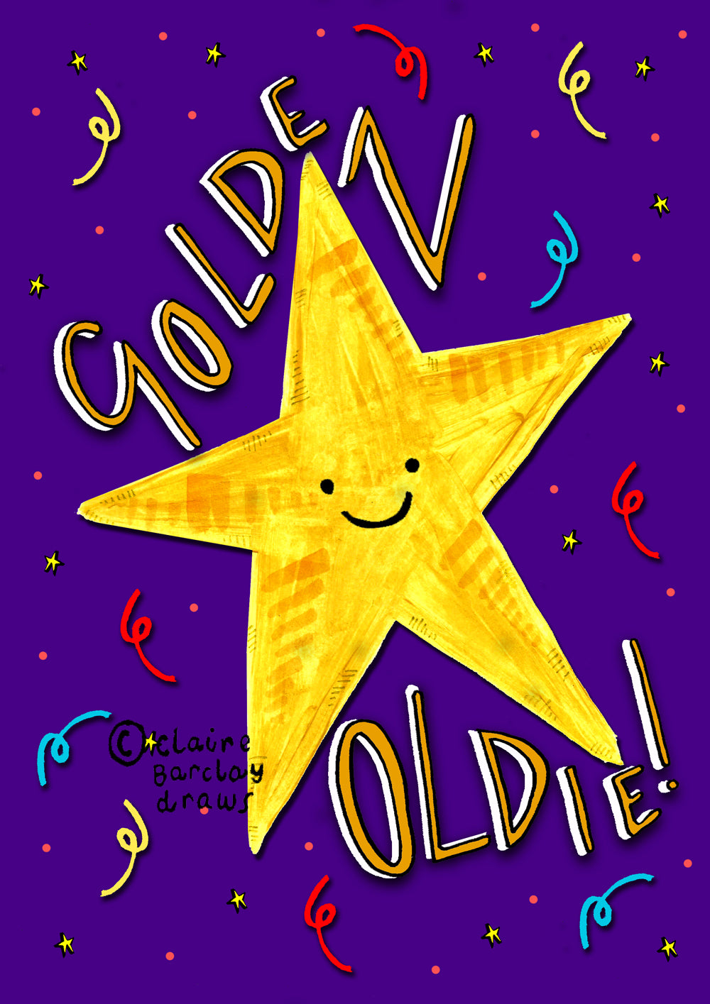'Golden Oldie!' Greetings Card