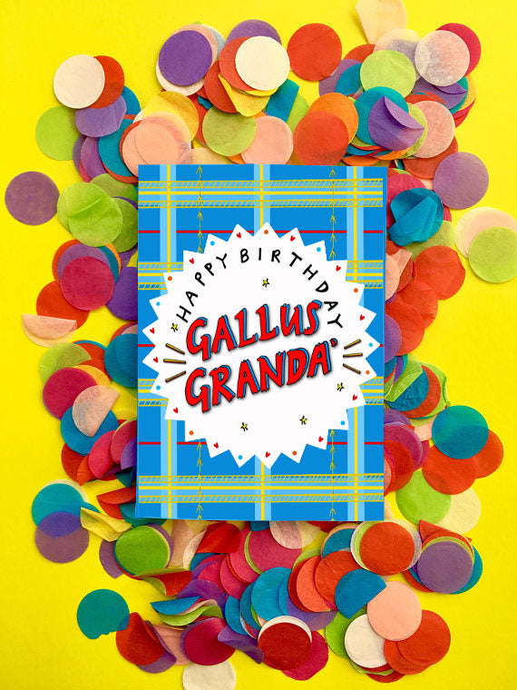 'Happy Birthday GALLUS GRANDA'!' Greetings Card