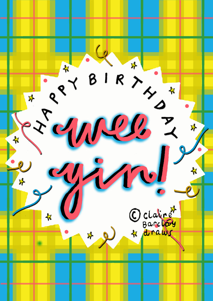 'Happy Birthday Wee Yin!' Greetings Card