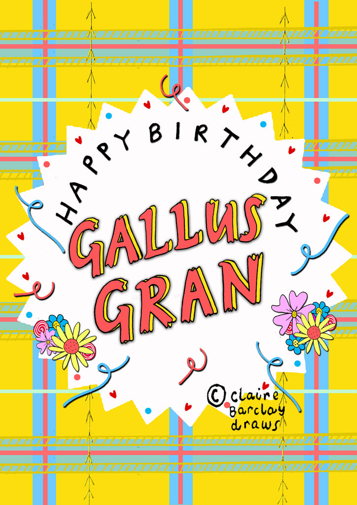 'Happy Birthday GALLUS GRAN!' Greetings Card