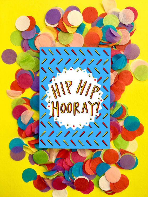 Hip Hip HOORAY! Greetings Card