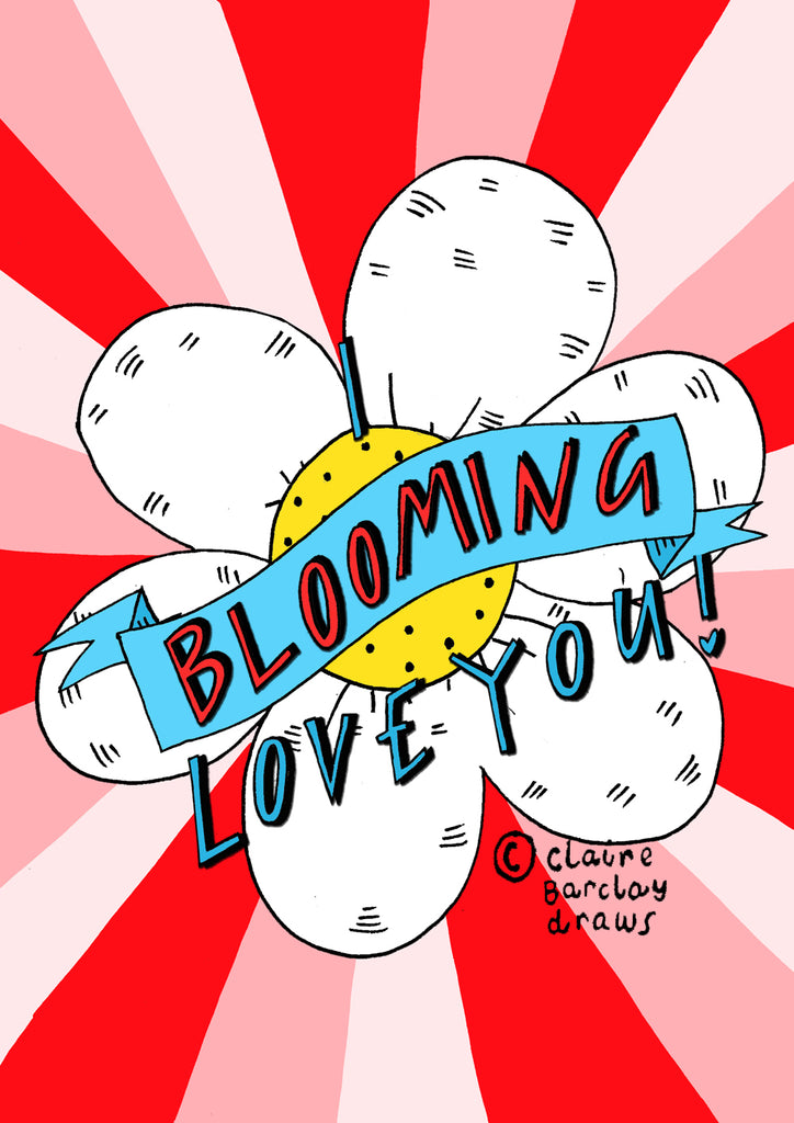 I Blooming LOVE You! Greetings Card