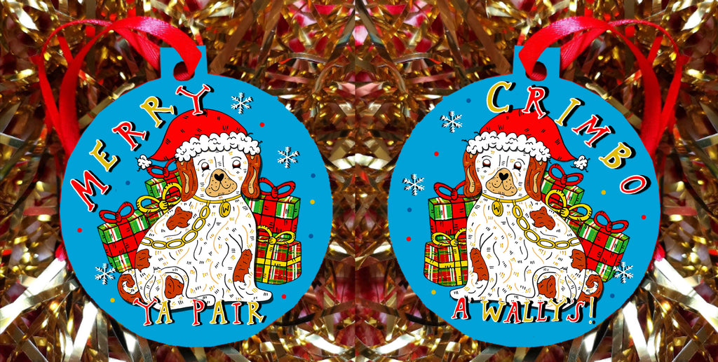Merry Crimbo ya Pair a' Wally's! Christmas Decoration Set