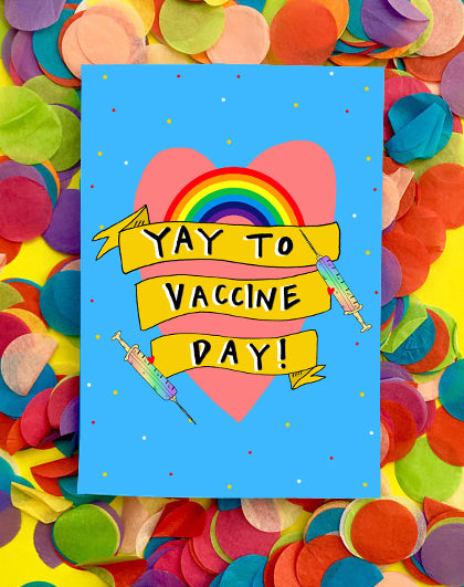 YAY to Vaccine Day! Greetings Card
