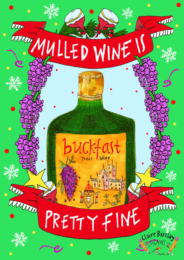 Mulled Wine is Pretty Fine! Xmas Card