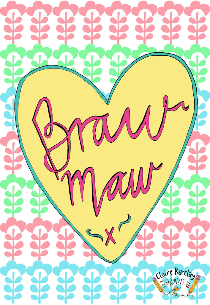 BRAW MAW Greetings Card