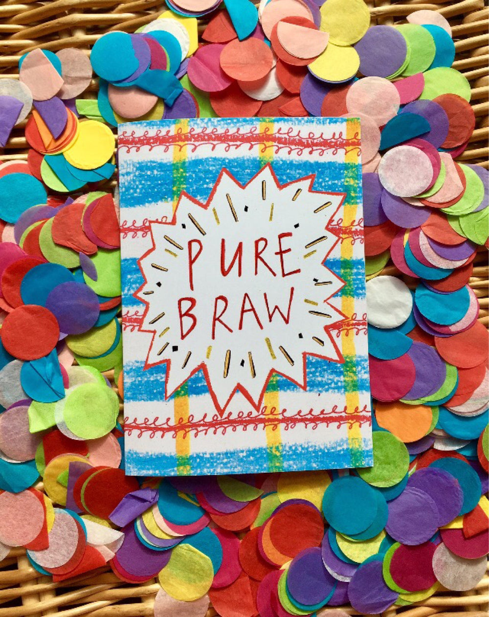 PURE BRAW! Greetings Card