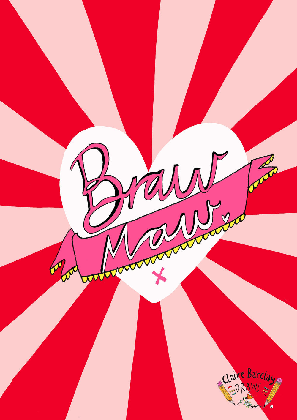 BRAW MAW! Greetings Card