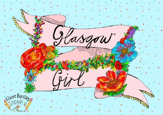 GLASGOW GIRL Greetings Card