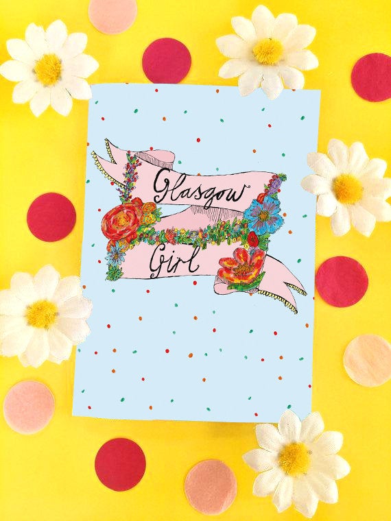 GLASGOW GIRL Greetings Card