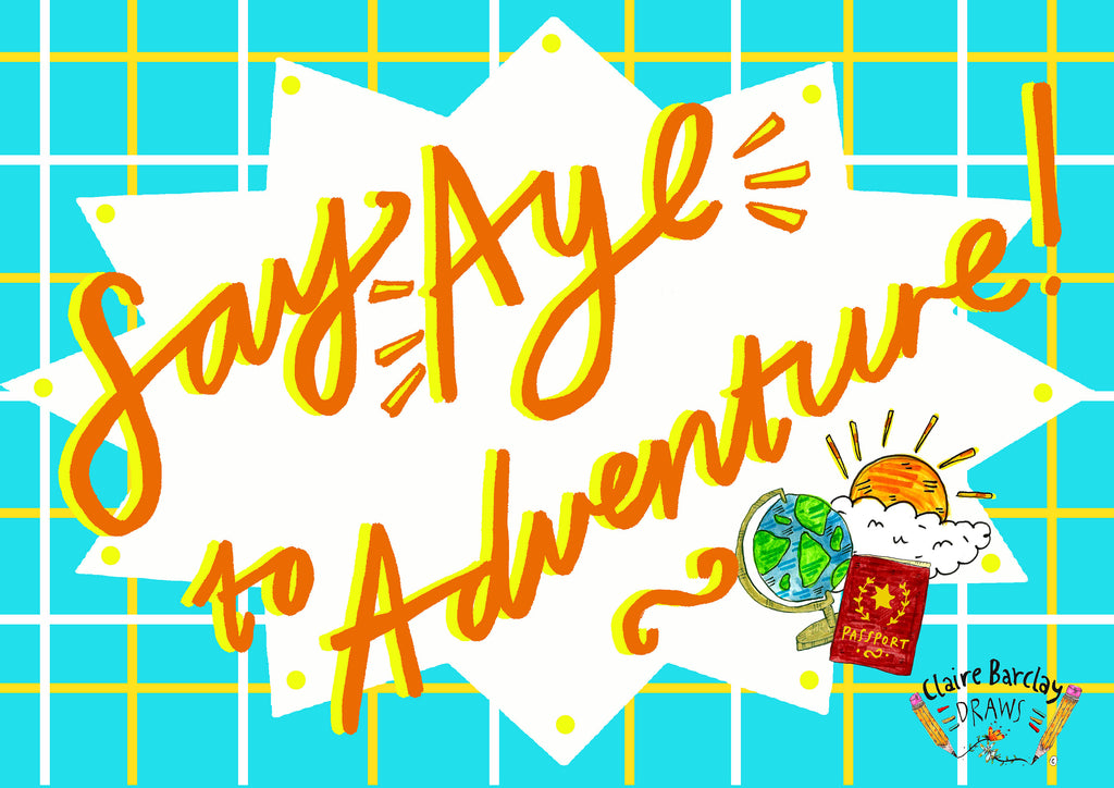 Say AYE to Adventure Greetings Card
