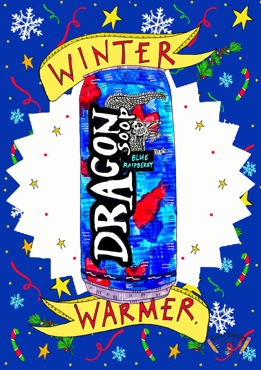WINTER WARMER! Dragon Soup Christmas Card