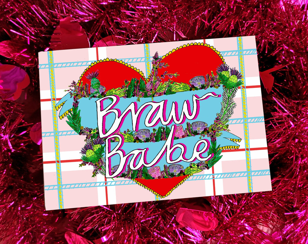 BRAW BABE Greetings Card