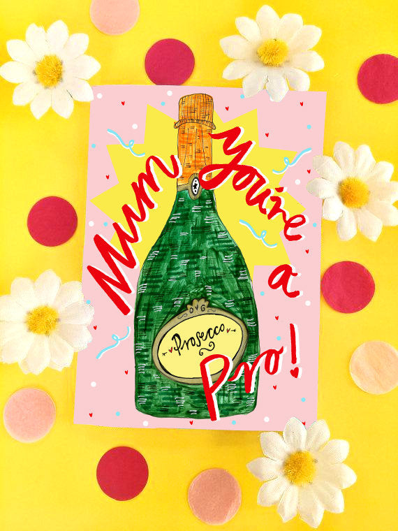 Mum You're a PRO! Greetings Card
