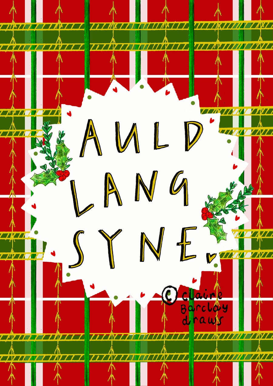 Auld Lang Syne Christmas Card