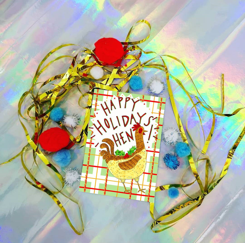 Happy Holidays Hen! Christmas Card