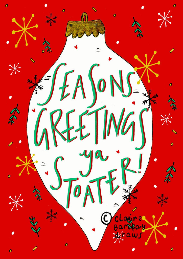Seasons Greetings YA STOATER! Christmas Card