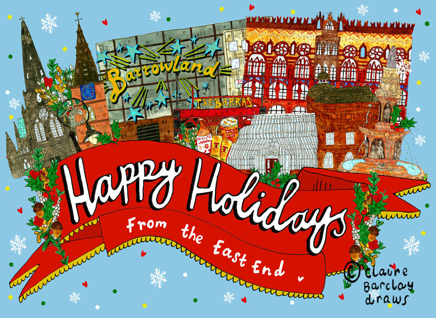 Happy Holidays From the East End of Glasgow Christmas Card