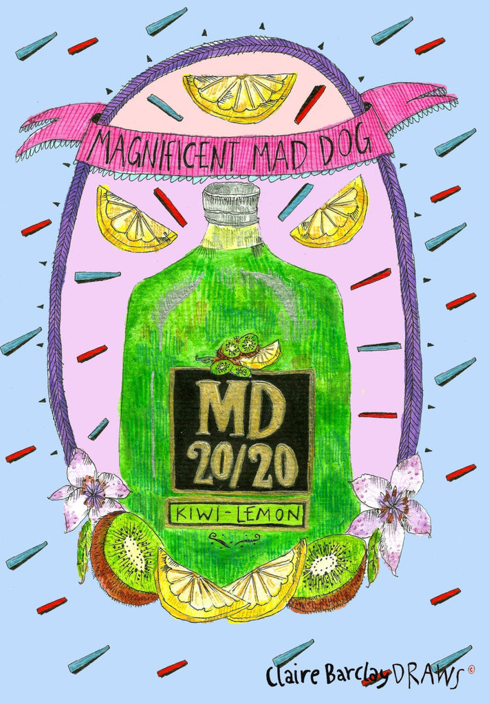 Magnificent Mad Dog 20/20 Greetings Card